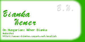 bianka wener business card