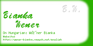 bianka wener business card